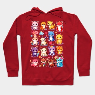 Cute Cat Illustration Lover Gift Hoodie